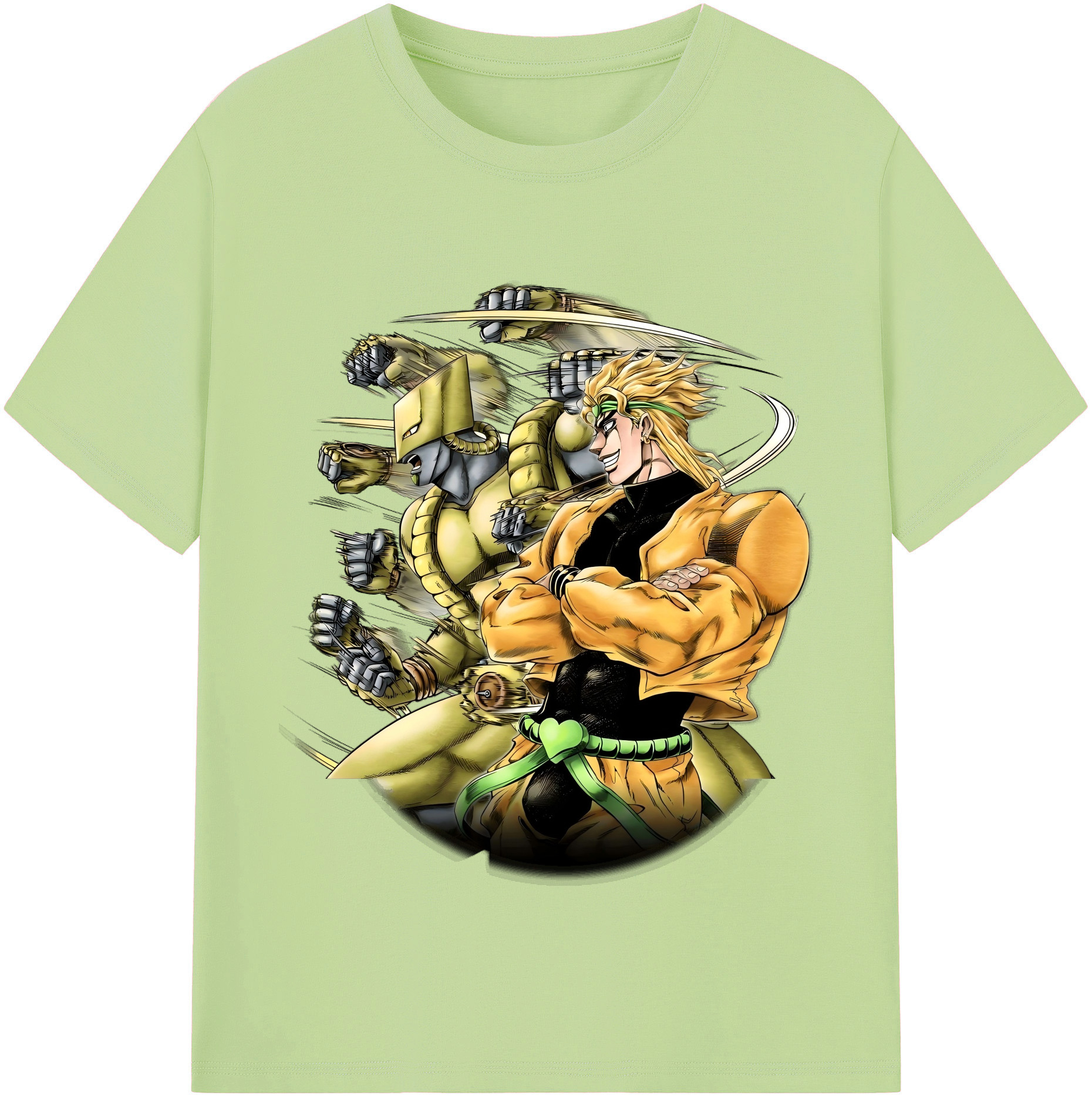 （画像用） ジョジョの奇妙な冒険 ディオ?ブランドー JoJo's Bizarre Adventure Dio Brando 綿100％半袖Tシャツ（フロントプリント）